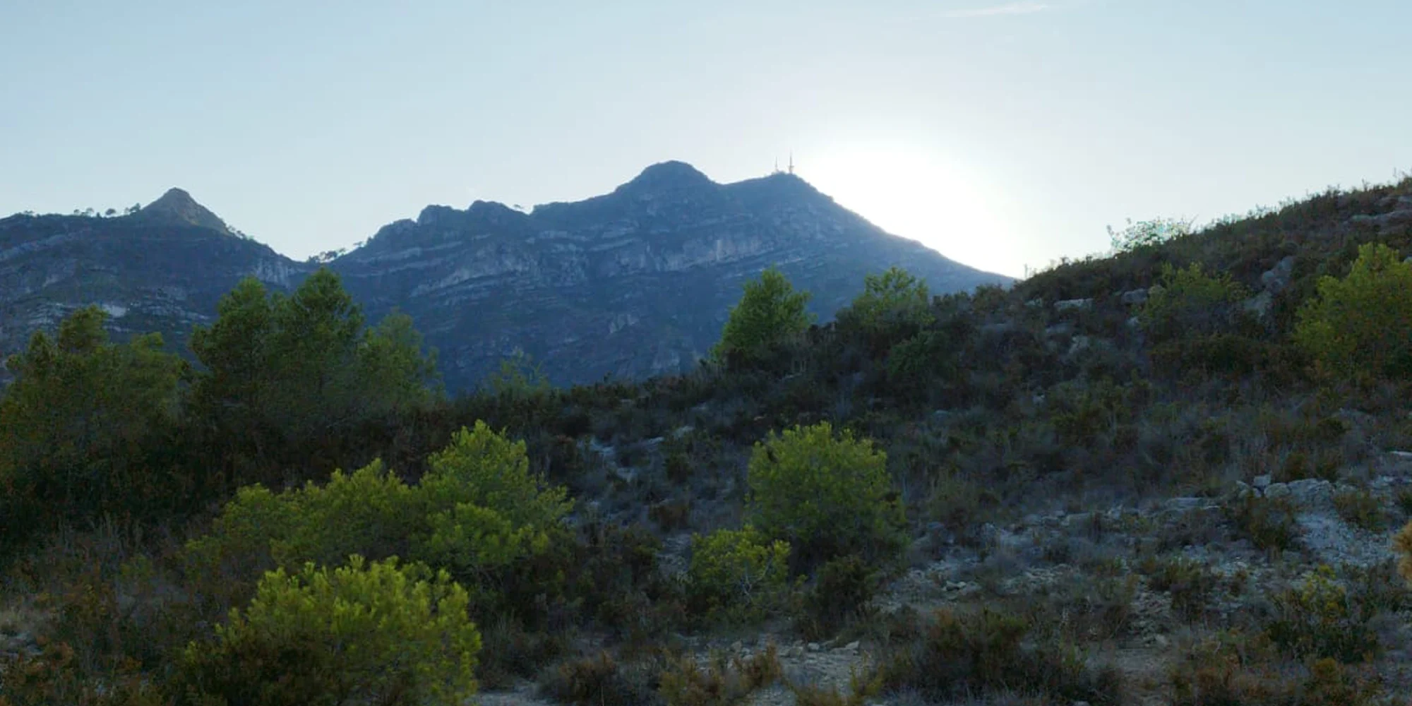 vista de la montaña del Mondúver , en la zona de la Safor
