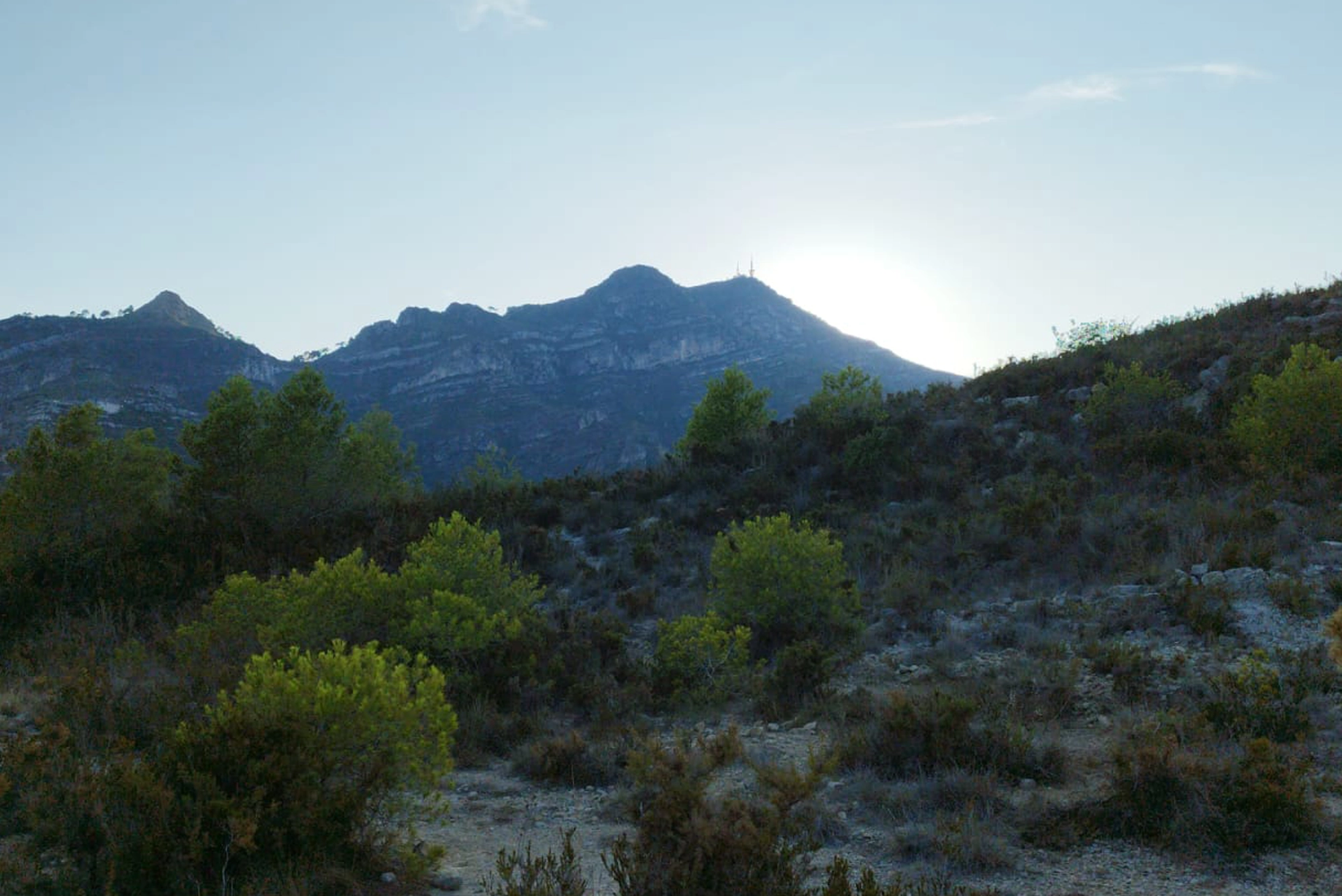vista de la montaña del Mondúver , en la zona de la Safor