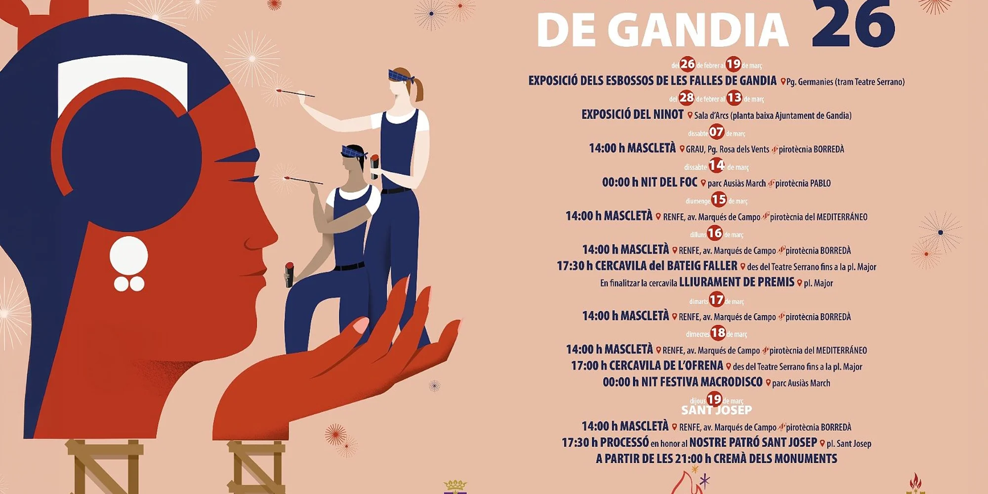 Programación de Fallas 2026 Gandía